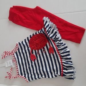 NWT Girls 3T Nautical 2 piece set